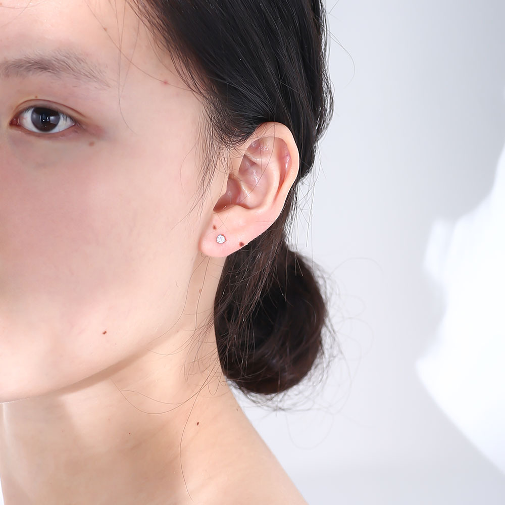 European and American style creative and versatile earring set, S925 sterling silver chain earrings, C-shaped earring clips, teardrop zircon earrings.