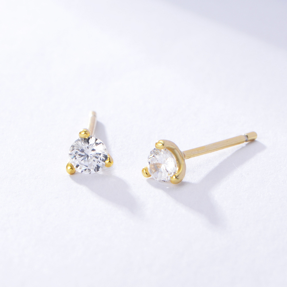 European and American style creative and versatile earring set, S925 sterling silver chain earrings, C-shaped earring clips, teardrop zircon earrings.