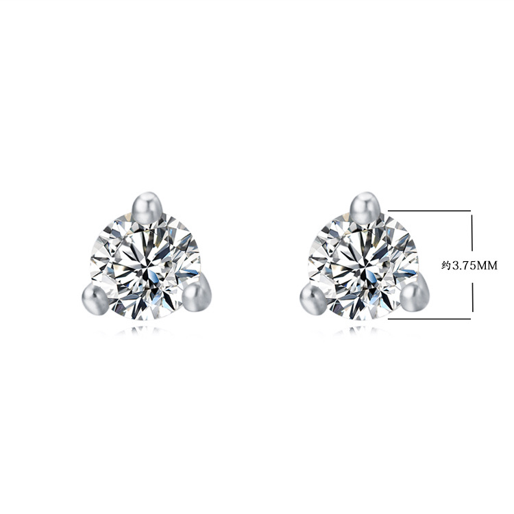 European and American style creative and versatile earring set, S925 sterling silver chain earrings, C-shaped earring clips, teardrop zircon earrings.