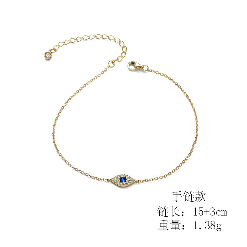 S925 Sterling Silver Evil Eye Micro-set Zirconia Bracelet for Women, European and American Style, Vintage High-End Design, Diamond-set Jewelry