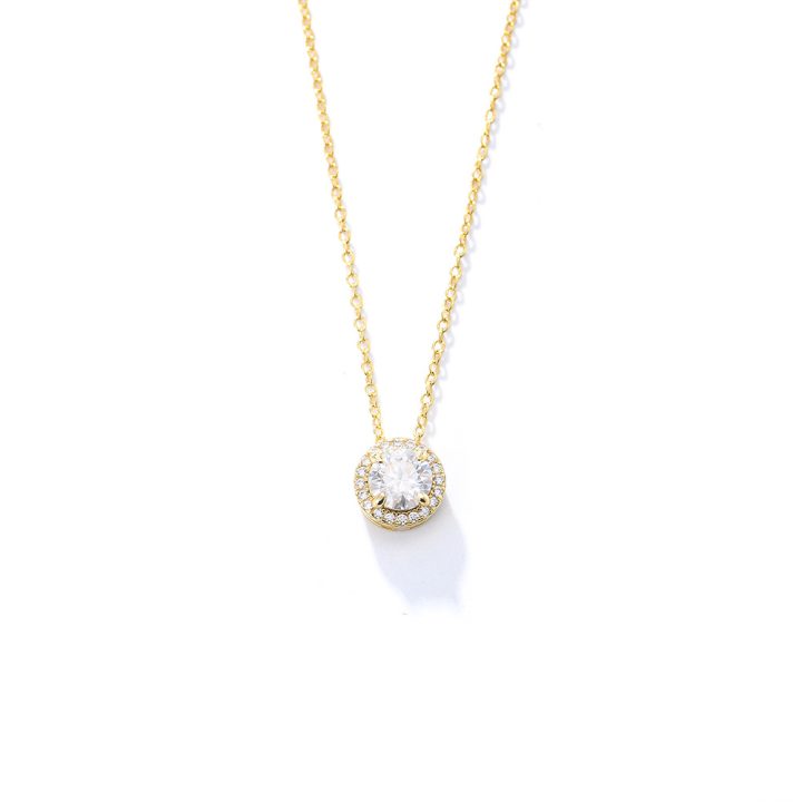 S925 Sterling Silver Diamond and Round Zircon Necklace for Women, Unique Design, European and American Style, Versatile Collarbone Chain