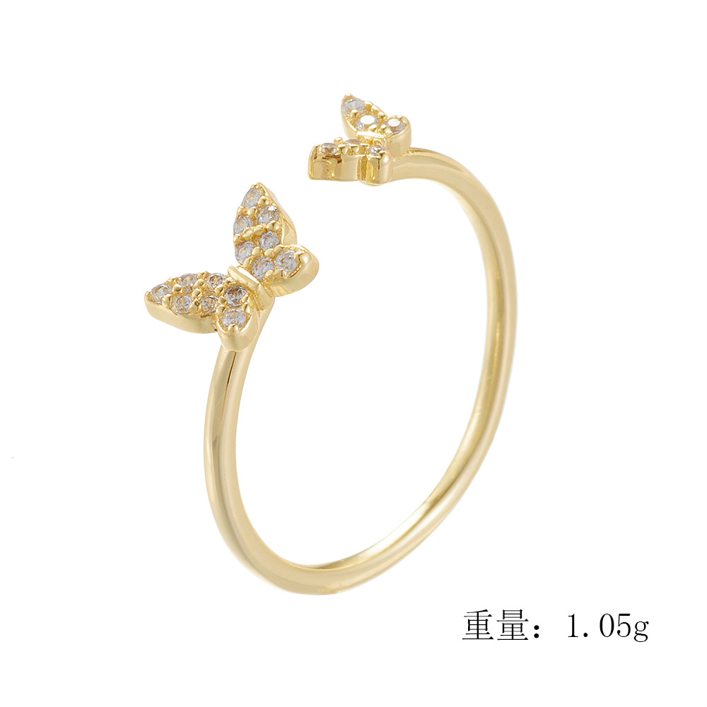 A sophisticated and stylish niche design, this sterling silver butterfly open ring is a popular Japanese and Korean style accessory.
