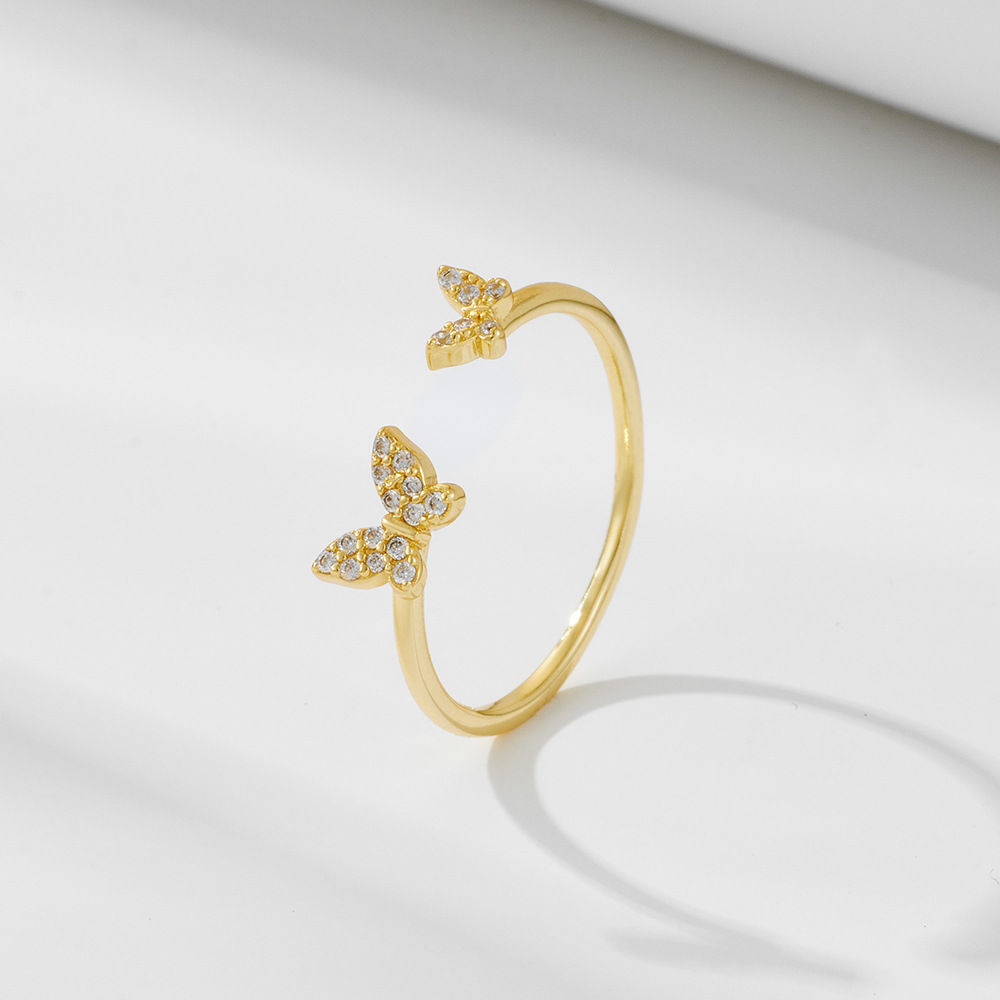 A sophisticated and stylish niche design, this sterling silver butterfly open ring is a popular Japanese and Korean style accessory.