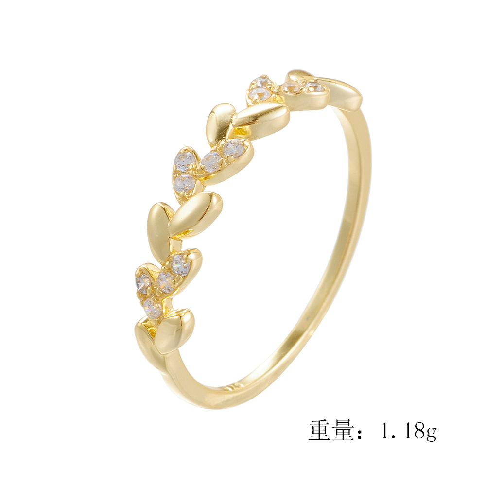 European and American style minimalist luxury niche design diamond-encrusted wheat ear sterling silver ring, cool style, high-end and versatile ring/bracelet.