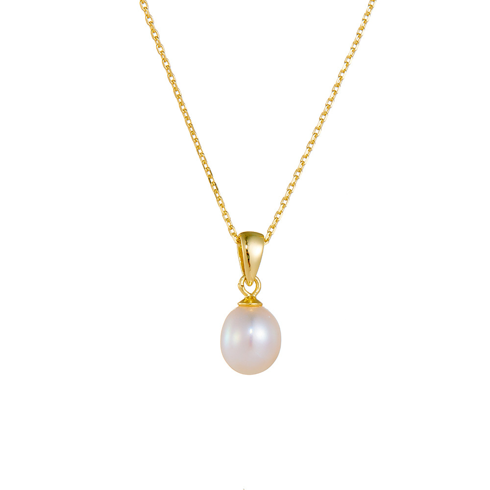 Luxury and sophisticated 925 sterling silver natural freshwater pearl necklace for women, elegant and chic European style, niche jewelry, clavicle chain.
