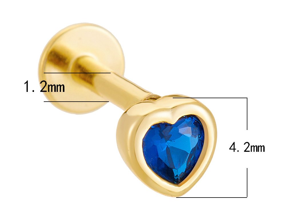 925 Sterling Silver Geometric Diamond-Studded Opal Flathead Ribbed Human Body Piercing Earrings, Trendy European and American Style Jewelry
