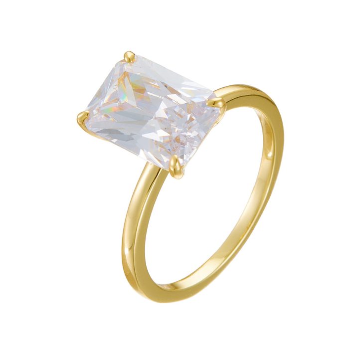 European and American style S925 sterling silver zircon ring, single row full diamond ring, plain band ring, women's fashion wedding ring jewelry.