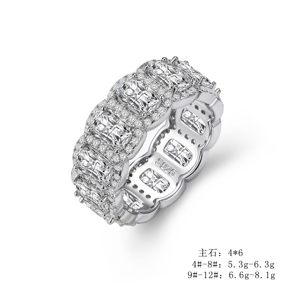 925 Sterling Silver Micro-pave Zircon Diamond Set Rings: Stylish, Simple, European & American Style, Versatile, Stackable Rings