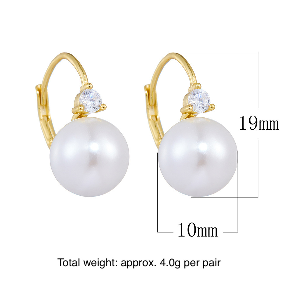 Simple, versatile, classic pearl earrings for women, elegant and sophisticated European and American style, S925 sterling silver pearl earrings wholesale.