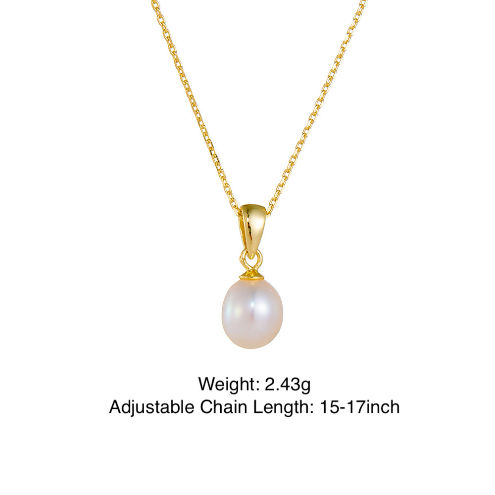 Luxury and sophisticated 925 sterling silver natural freshwater pearl necklace for women, elegant and chic European style, niche jewelry, clavicle chain.